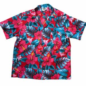 Vintage Hilo Hattie Hawaiian Men’s Shirt XL  Floral Print 1980s Hawaii